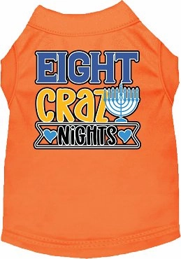 Eight Crazy Nights Screen Print Dog Shirt in Many Colors