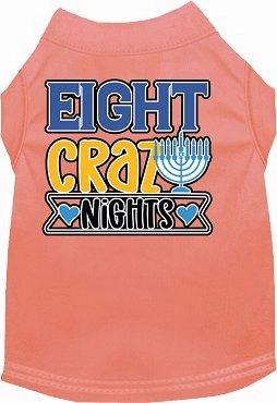 Eight Crazy Nights Screen Print Dog Shirt in Many Colors