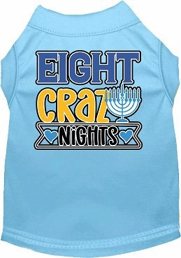 Eight Crazy Nights Screen Print Dog Shirt in Many Colors