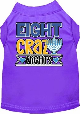 Eight Crazy Nights Screen Print Dog Shirt in Many Colors