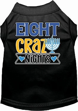 Eight Crazy Nights Screen Print Dog Shirt in Many Colors
