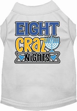 Eight Crazy Nights Screen Print Dog Shirt in Many Colors