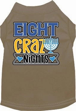 Eight Crazy Nights Screen Print Dog Shirt in Many Colors