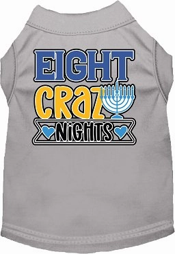Eight Crazy Nights Screen Print Dog Shirt in Many Colors