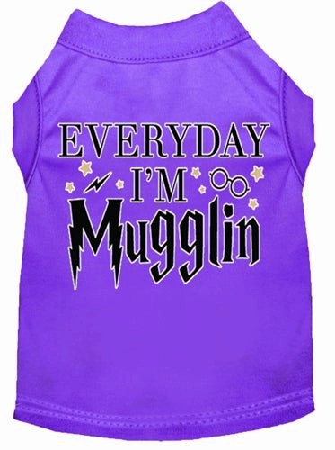 Everyday I'm Mugglin Screen Print Dog Shirt in Many Colors