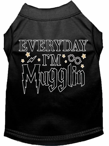 Everyday I'm Mugglin Screen Print Dog Shirt in Many Colors