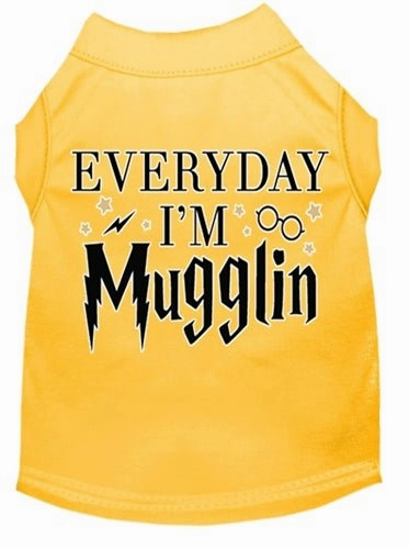 Everyday I'm Mugglin Screen Print Dog Shirt in Many Colors