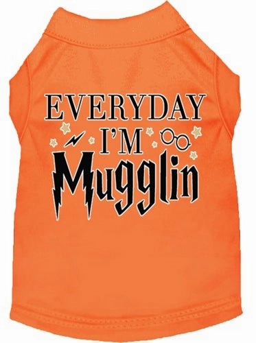Everyday I'm Mugglin Screen Print Dog Shirt in Many Colors
