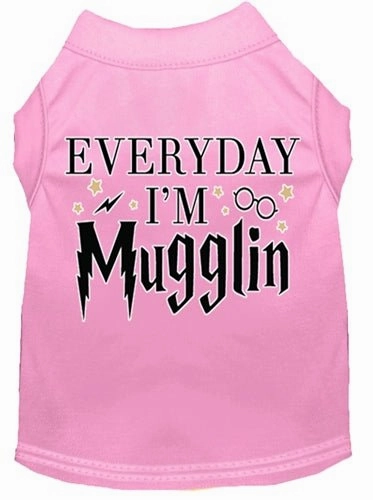 Everyday I'm Mugglin Screen Print Dog Shirt in Many Colors