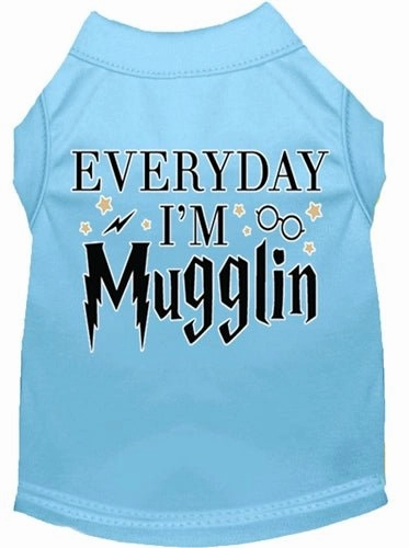 Everyday I'm Mugglin Screen Print Dog Shirt in Many Colors