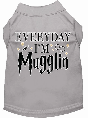 Everyday I'm Mugglin Screen Print Dog Shirt in Many Colors