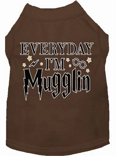 Everyday I'm Mugglin Screen Print Dog Shirt in Many Colors