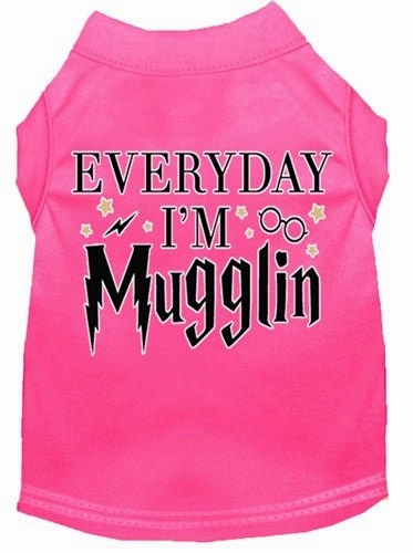 Everyday I'm Mugglin Screen Print Dog Shirt in Many Colors
