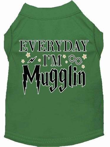 Everyday I'm Mugglin Screen Print Dog Shirt in Many Colors