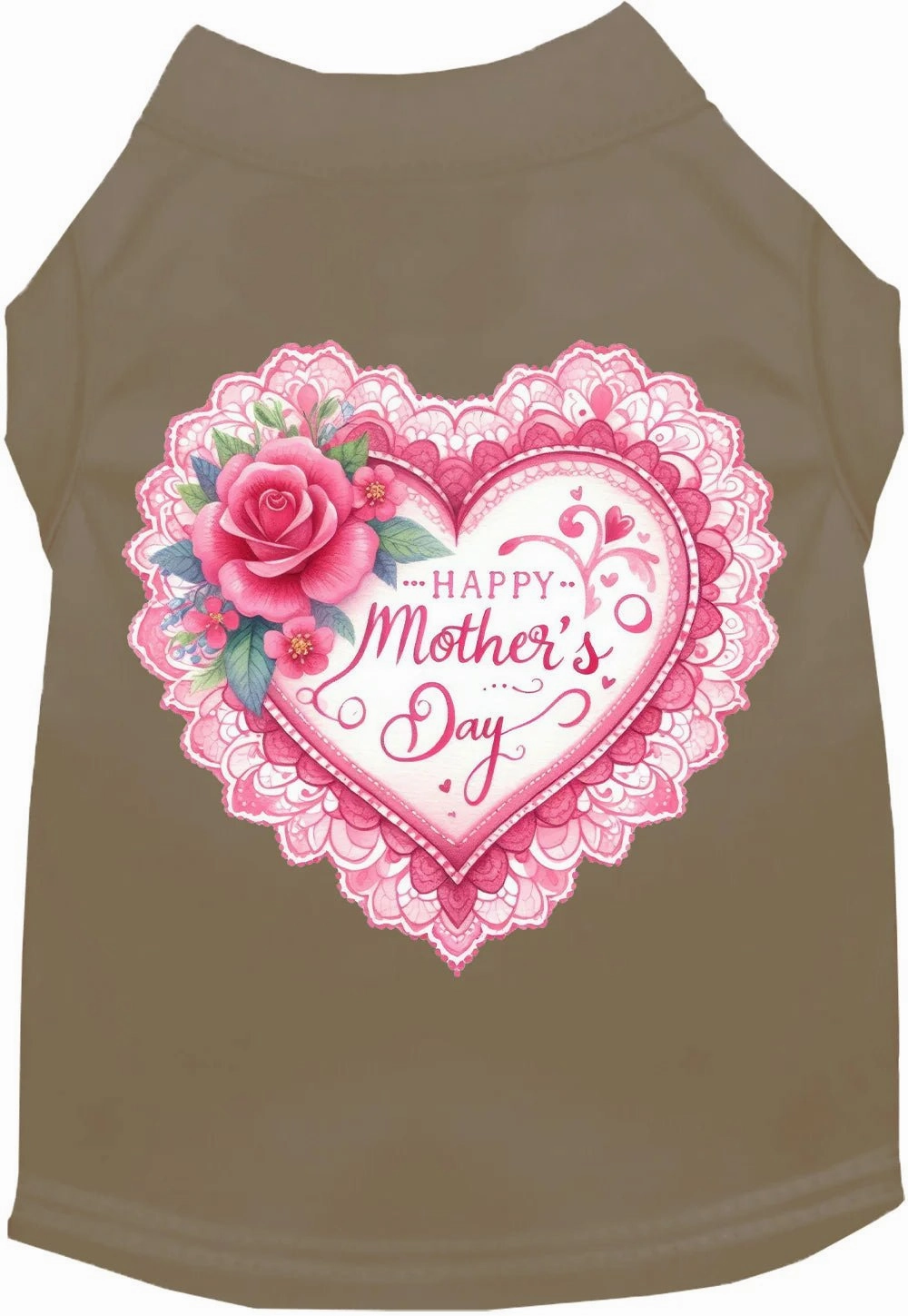 Fancy Mothers Day Screen Print Dog Shirt in Many Colors