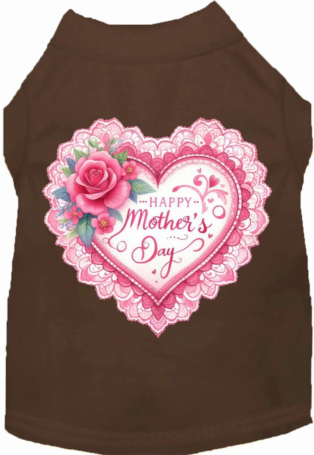 Fancy Mothers Day Screen Print Dog Shirt in Many Colors