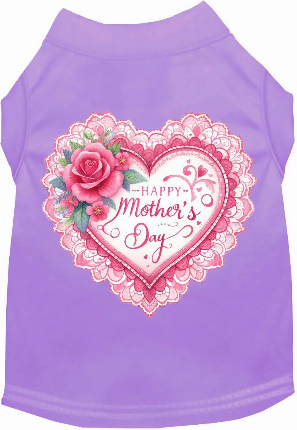 Fancy Mothers Day Screen Print Dog Shirt in Many Colors