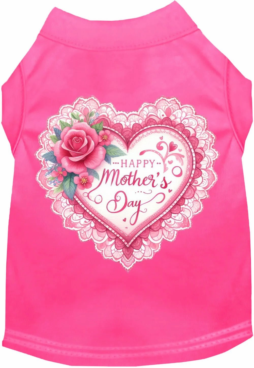 Fancy Mothers Day Screen Print Dog Shirt in Many Colors