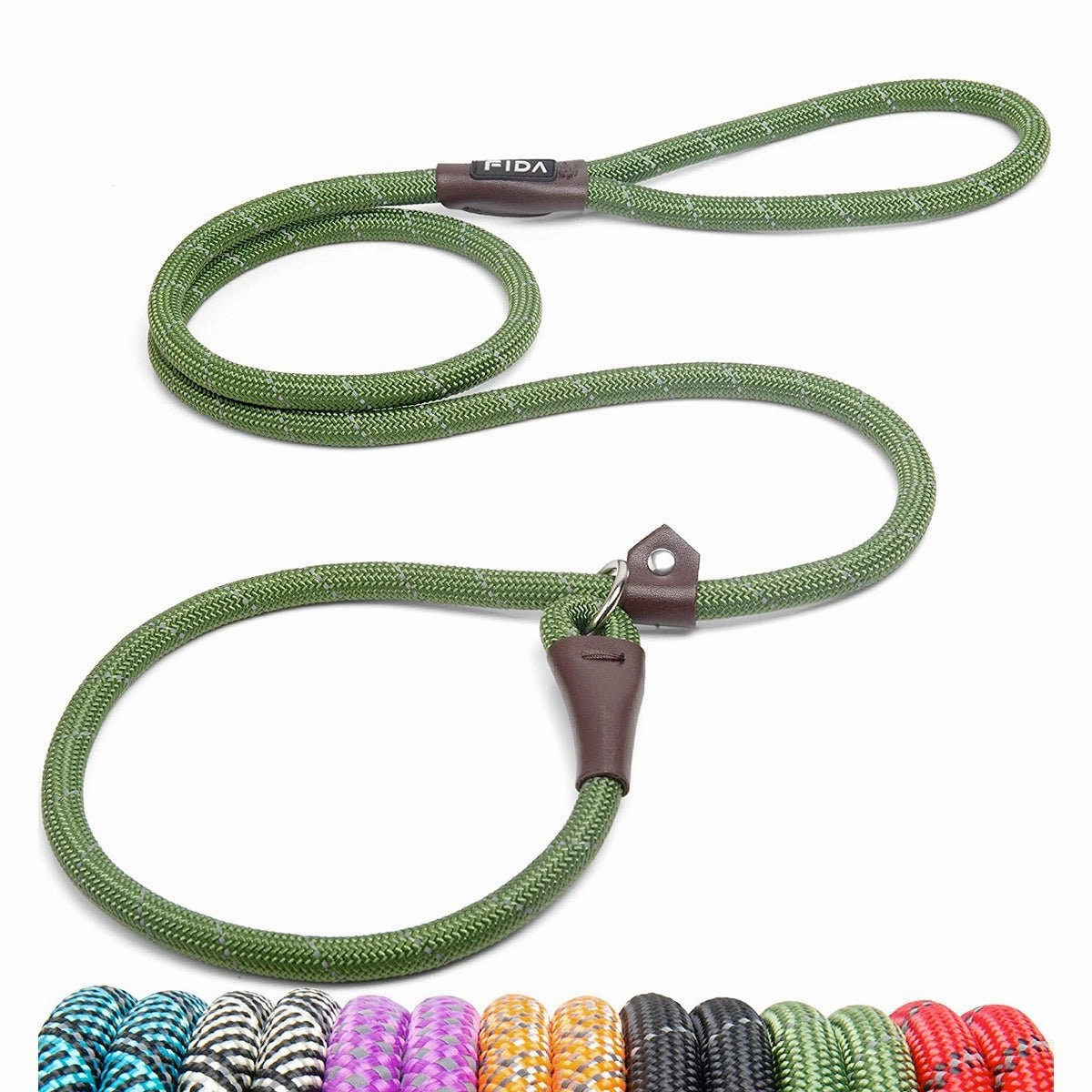 Fida Durable Slip Lead Dog Leash / Training Leash(6ft length, 1/2 thick Rope)