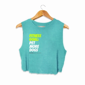 Fitness Goals Crop Top | Gift for Dog Lovers & Dog Owners