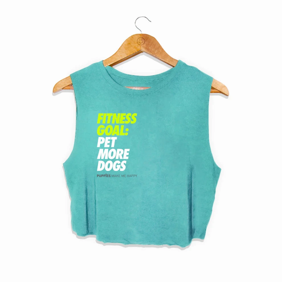 Fitness Goals Crop Top | Gift for Dog Lovers & Dog Owners