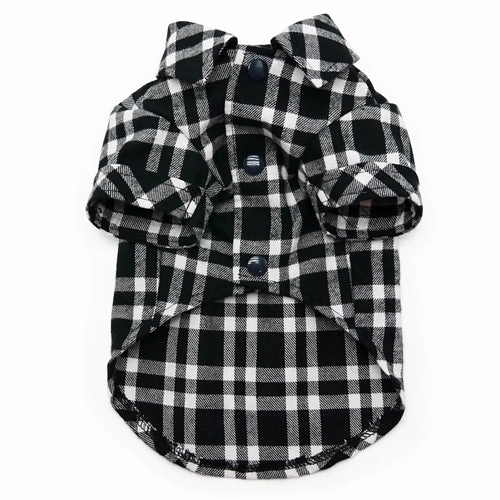 Flannel Button Down Shirt Black