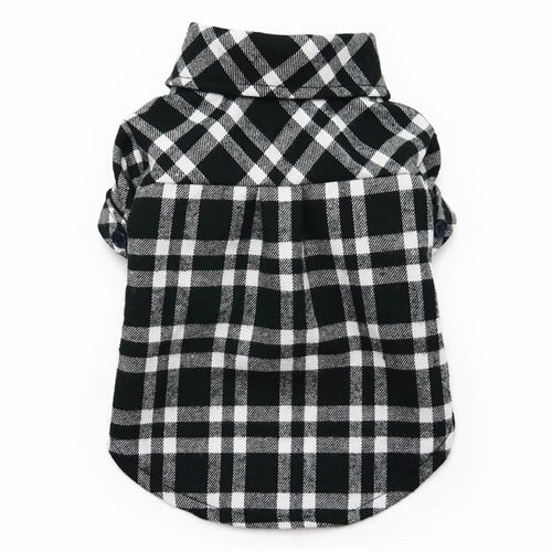 Flannel Button Down Shirt Black