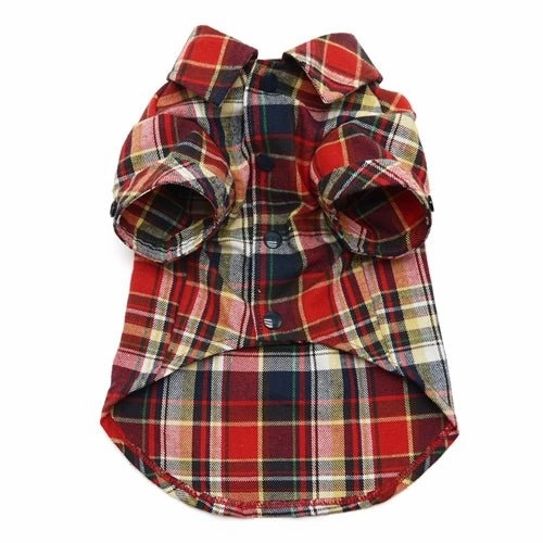 Flannel Button Down Shirt Red