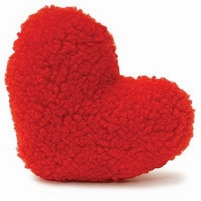 Fleece Red Heart Dog Toy