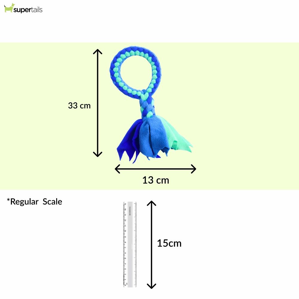 For The Love Of Dog Tug O Loop Chew Toy for Dogs (Blue/Green)