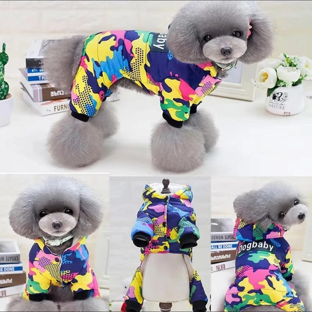 Funky Camo Dog Coat