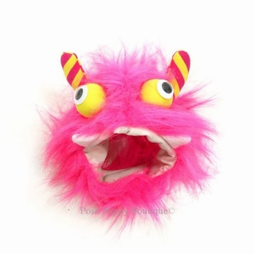 Furry Monster Hat- Pink