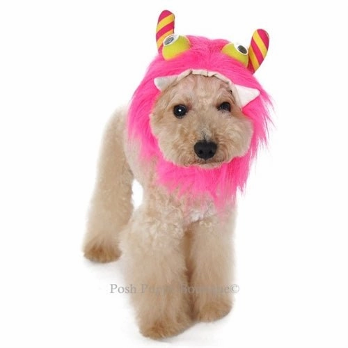 Furry Monster Hat- Pink