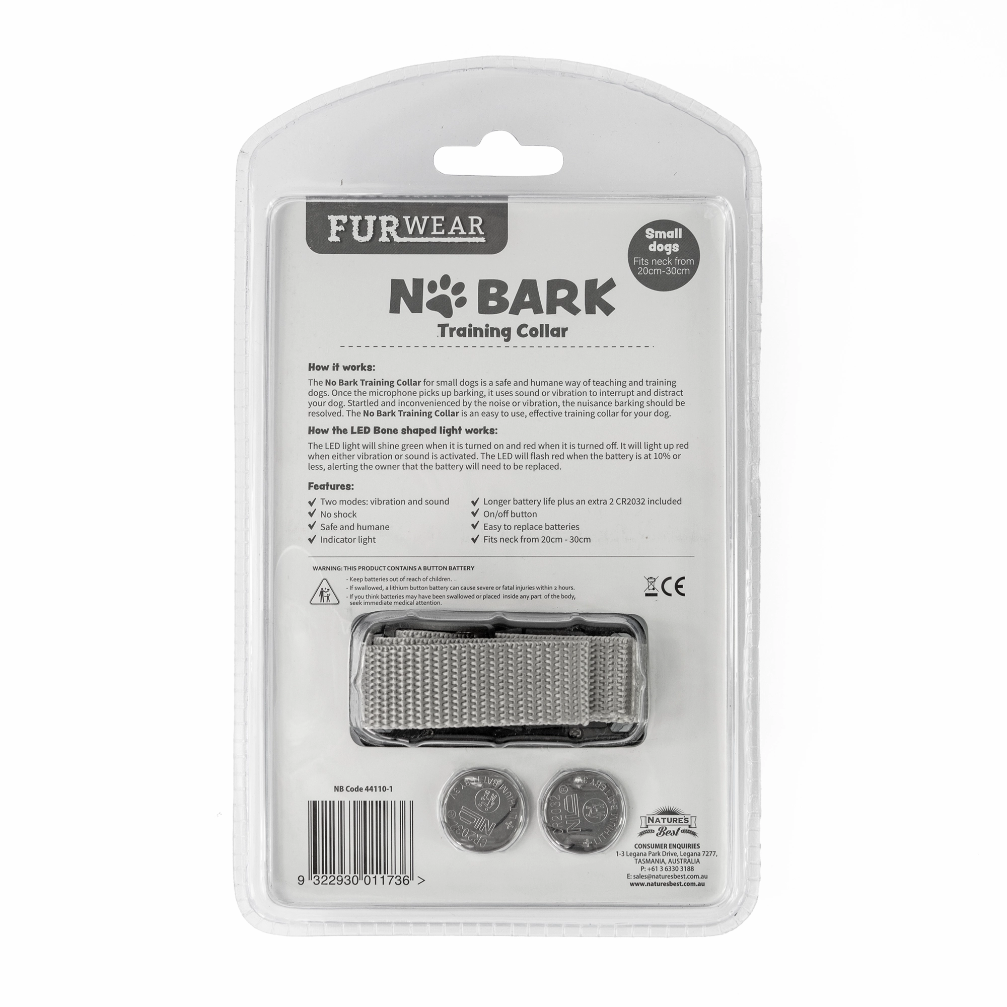 Furwear - No Bark Training Collar (Small)