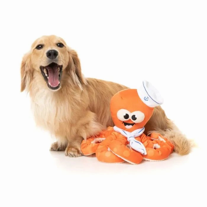 FuzzYard Dog Toy Sailor Squiggles Octopus