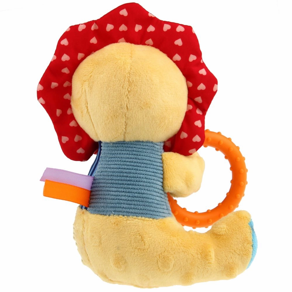 GiGwi Plush Friendz Crinkly TPR Ring Dog Toy (Lion)