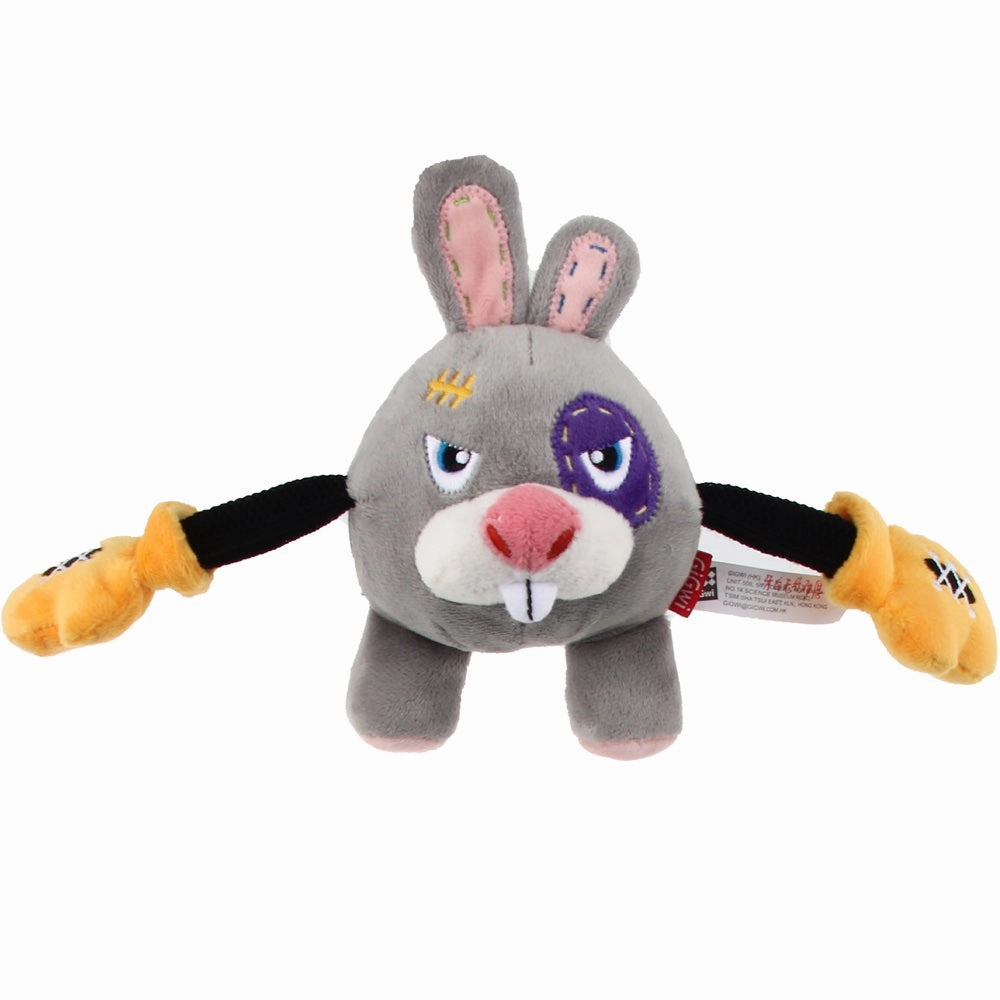 GiGwi Rock Zoo Bungee Plush Dog Toy (Rabbit)