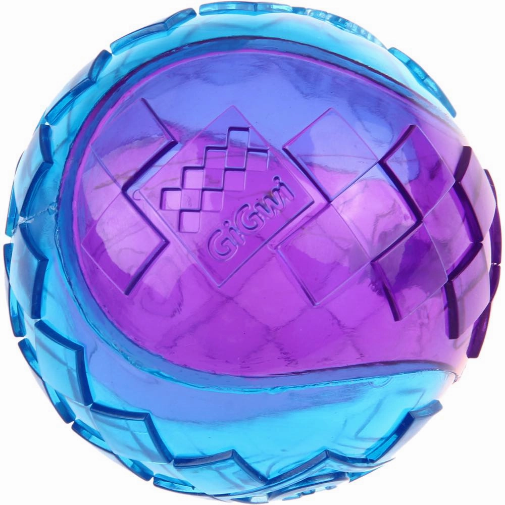 GiGwi Squeaky Ball Dog Toy (Purple/Blue)