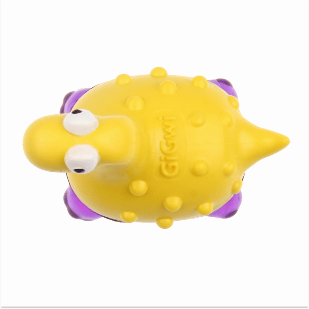 GiGwi Suppa Puppa Dino Toy for Dogs (Yellow & Purple)