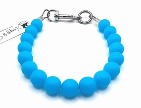 Glow In The Dark Beaded Pet Collar in Blue