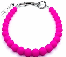 Glow In The Dark Beaded Pet Collar in Pink