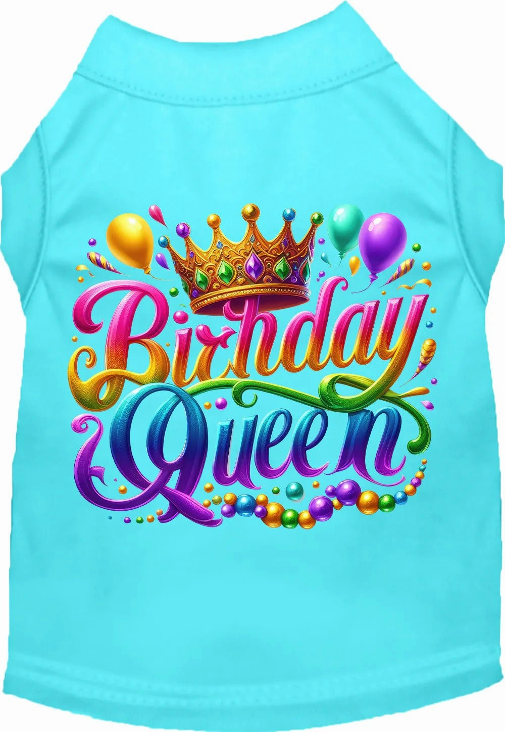 Gorgeous Birthday Queen Screen Print Dog Shirt in Many Colors