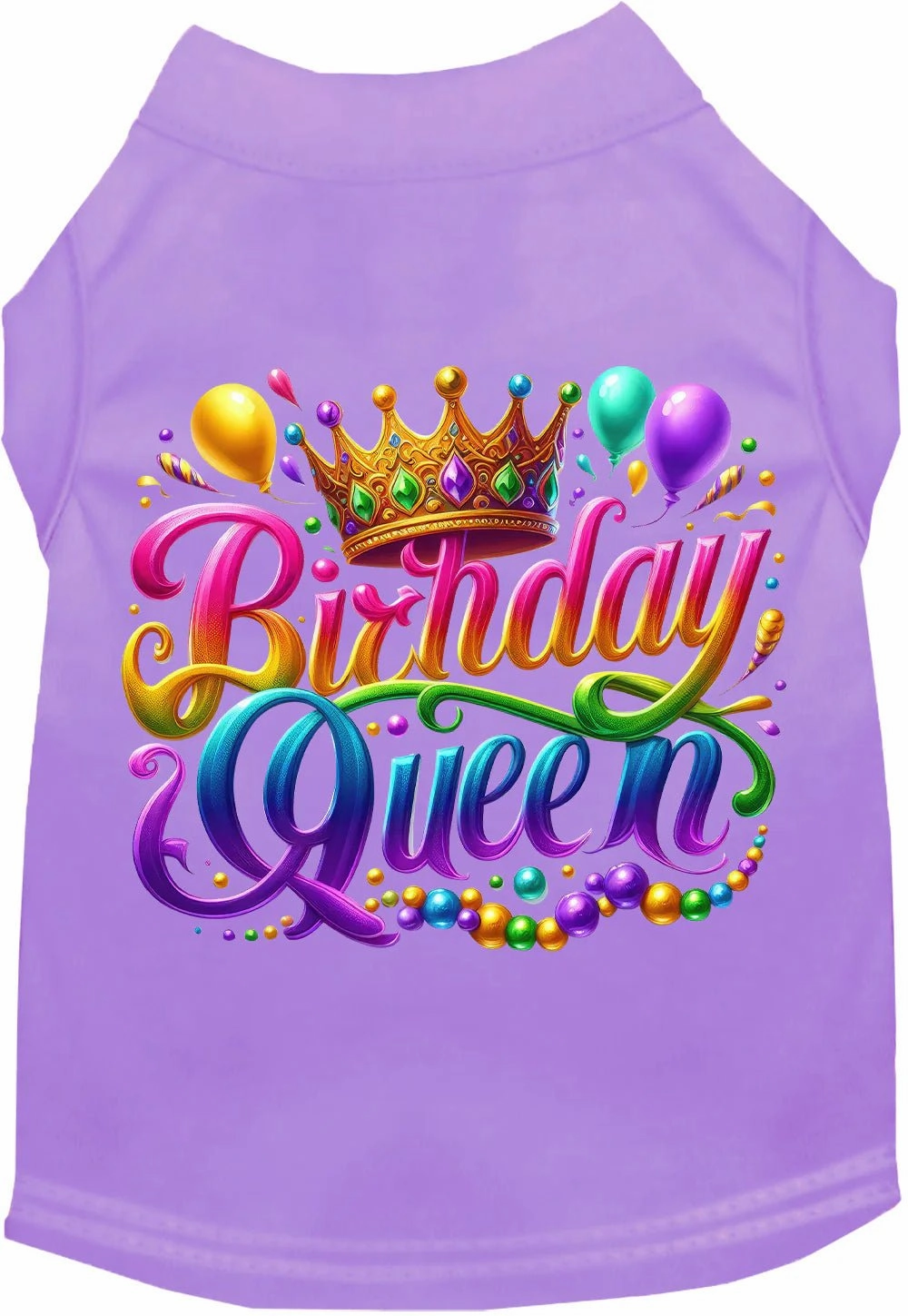 Gorgeous Birthday Queen Screen Print Dog Shirt in Many Colors