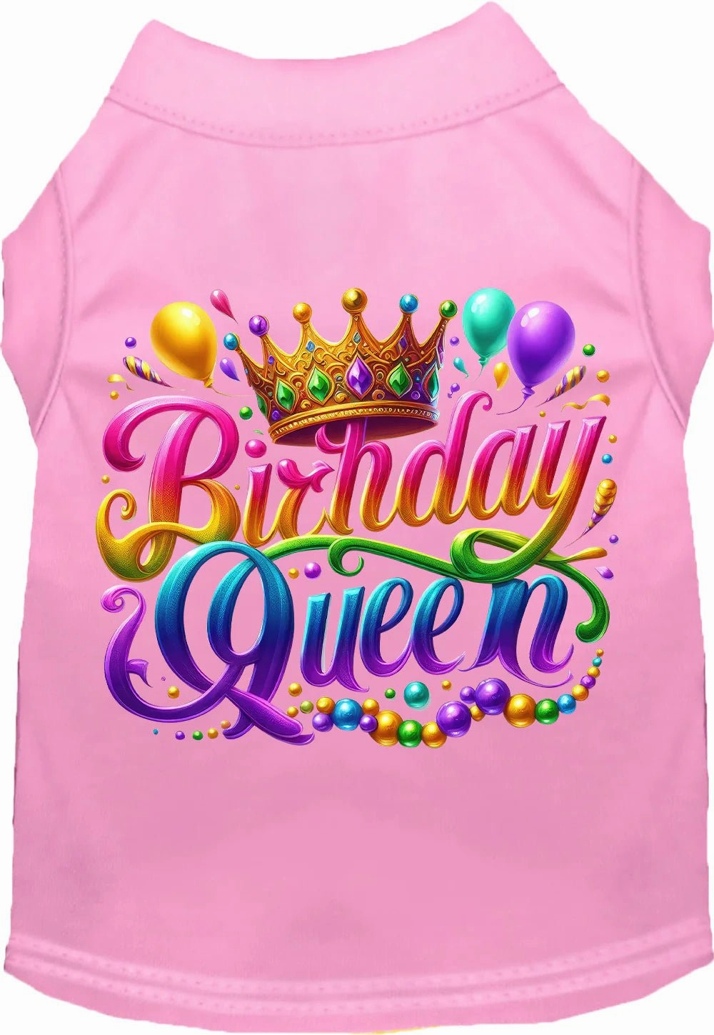 Gorgeous Birthday Queen Screen Print Dog Shirt in Many Colors