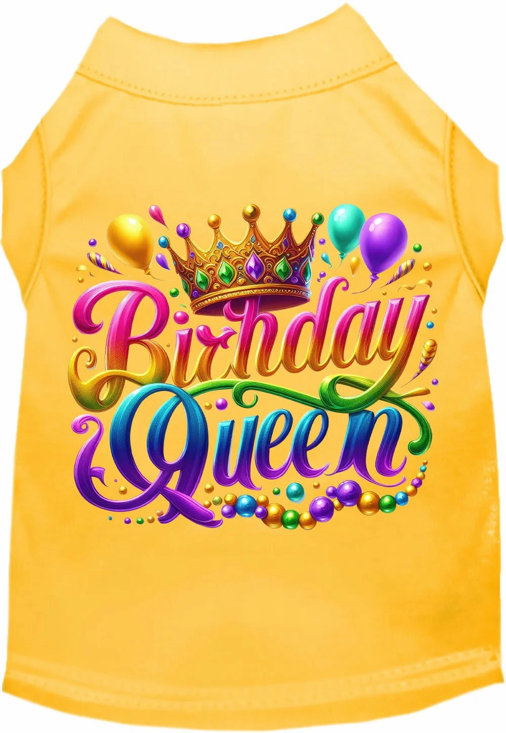 Gorgeous Birthday Queen Screen Print Dog Shirt in Many Colors