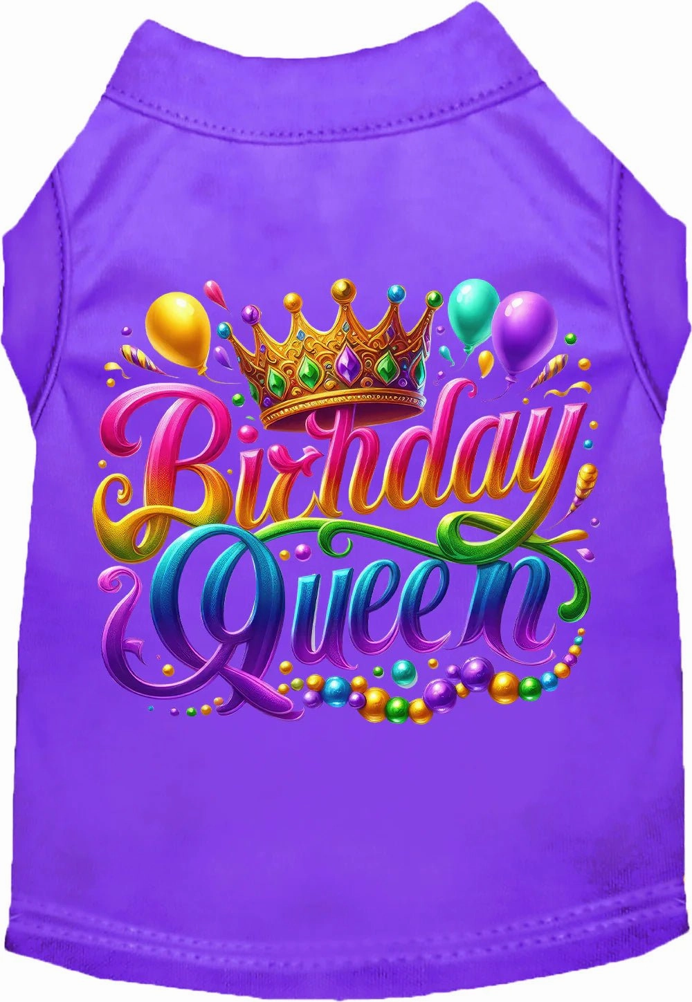 Gorgeous Birthday Queen Screen Print Dog Shirt in Many Colors