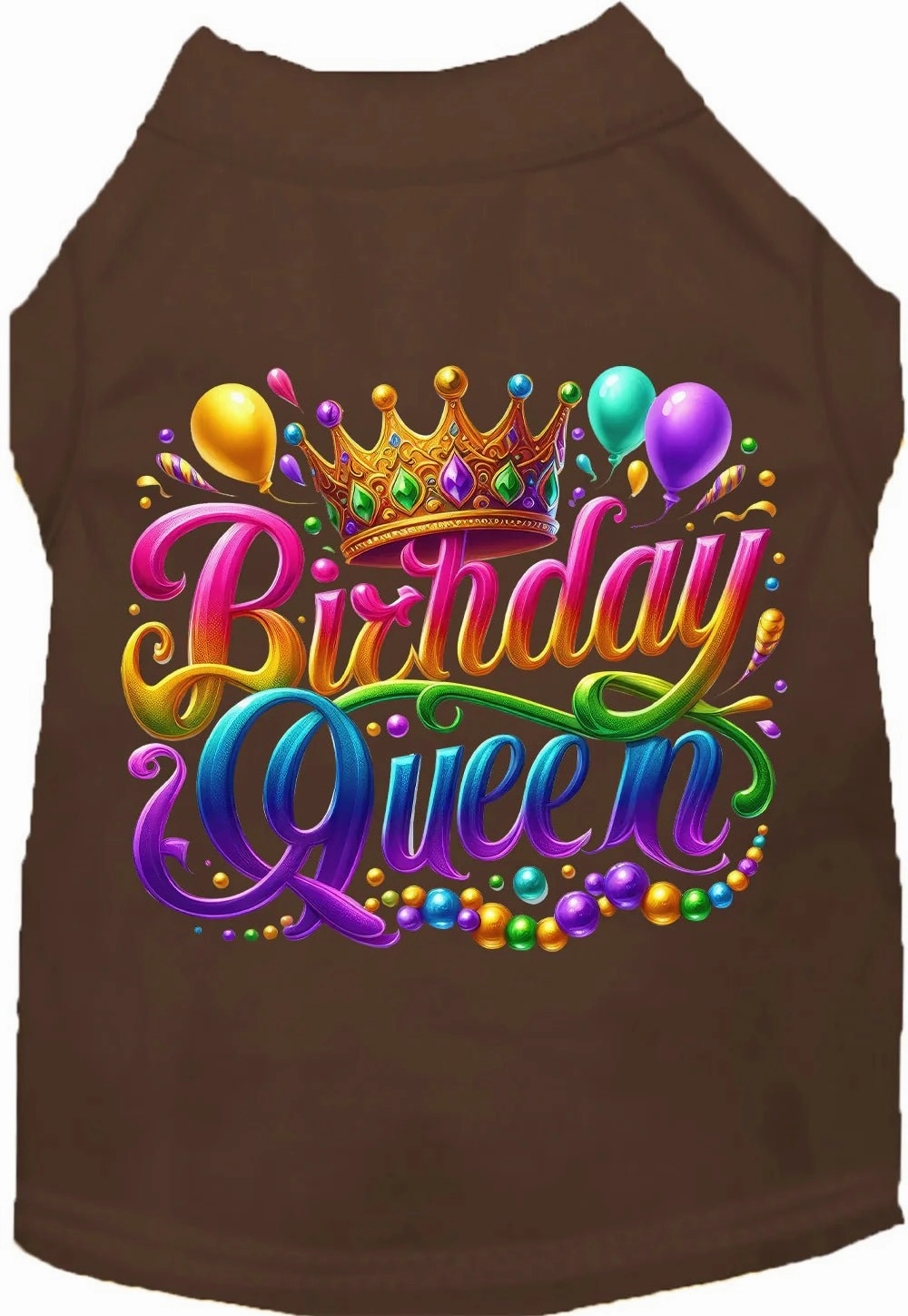 Gorgeous Birthday Queen Screen Print Dog Shirt in Many Colors