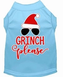 Grinch Please Screen Print Dog Shirt in Many Colors