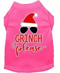 Grinch Please Screen Print Dog Shirt in Many Colors