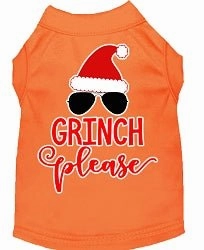 Grinch Please Screen Print Dog Shirt in Many Colors